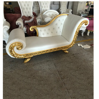 Canapé double impérial européen avec chaise longue et lit de repos, dorure à la main, rembourrage en mousse haute élasticité, idéal pour l'hôtellerie