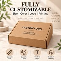 Boîte d'expédition pliable personnalisée Eco Style avec extérieur en kraft brut et intérieur avec impression OEM pour la vente au détail de mode