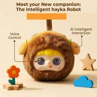Jouet en peluche robot IA multilingue parlant français, allemand, espagnol, anglais – Compagnon encyclopédique pour l'immersion linguistique des adolescents