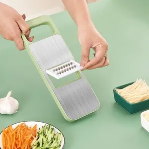Wholesale Kitchen 5 in 1 Stainless Steel <b>Multifunctional</b> Safe Manual <b>Vegetable</b> Slicer <b>Cutter</b> Potato Shredders Garlic Carrot - Product Image 6
