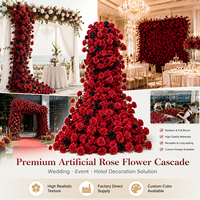 Vente en gros de fleurs artificielles en soie modernes faites à la main, grande composition florale de luxe pour centre de table, décoration de la maison, salle à manger, mariage