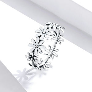 Nuova piccola Margherita S925 <span class=keywords><strong>anello</strong></span> d'argento di modo fresco goccia di olio <span class=keywords><strong>anello</strong></span> femminile produttore all'ingrosso SCR670 - Product Image 2