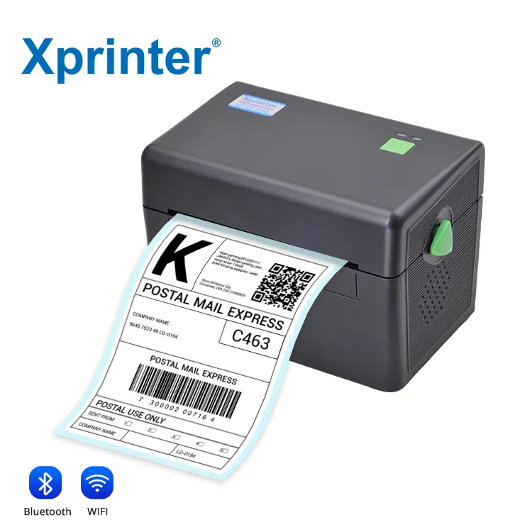 Xprinter XP-DT108B Kecepatan Tinggi 4 Inci Waybill Printer Bluetooth Thermal Harga Label Printer dengan USB Mini Label Printer