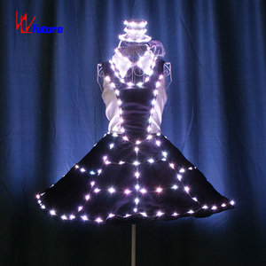 Gonna Corta LED Luminosa Stile Vintage Hepburn, Elegante a <span class=keywords><strong>Vita</strong></span> <span class=keywords><strong>Alta</strong></span>, Linea A, per Feste, Club, Spettacoli Teatrali, <span class=keywords><strong>Costume</strong></span> per Donne - Product Image 4