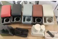 Support de tasse rotatif universel de luxe en cuir ABS 2026 avec chargeur USB et boîte de rangement pour toutes les voitures