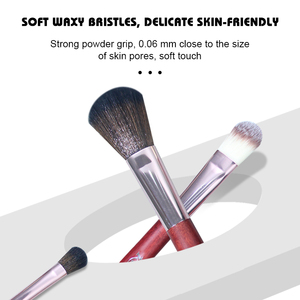 Meilleure vente Ensemble de pinceaux de <span class=keywords><strong>maquillage</strong></span> manche en bois écologique Pinceaux de <span class=keywords><strong>maquillage</strong></span> rose vif bon marché Marque privée Rose - Product Image 4