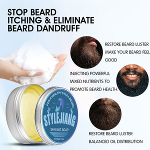 Savon à raser fait main pour hommes Mousse à barbe lisse dans une boîte en aluminium Hydratant non stimulant - Product Image 5