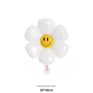 Ballon d'usine <span class=keywords><strong>prix</strong></span> ballons de tournesol mignons pour la décoration de fête d'anniversaire pour enfants feuille marguerite sourire ballon - Product Image 3