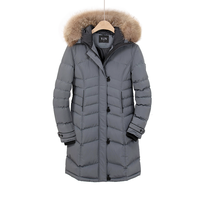 Haute qualité femme hiver coupe-vent veste Logo personnalisé manteau col à capuche décontracté imperméable chaud manteau tissé fourrure ligne caractéristiques