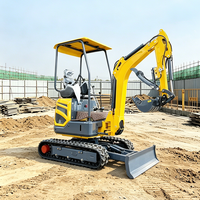 Mini-excavatrice de 1,5 à 2 tonnes, moteur Yanmar, excavatrice hydraulique sur chenilles, 1500-2000 kg, homologuée CE ISO EPA EURO5, pompe à moteur