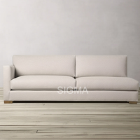 Canapé double Chesterfield carré minimaliste moderne, rembourré, écologique et confortable pour salon, maison, appartement, hôtel