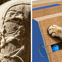 Grattoir à ongles pour chat en carton ondulé haute densité, coussin de repos confortable, jouet pour chaton domestique