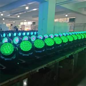 מחיר מפעל 19x15W תאורת ראש נעה RGBW 4 ב-1 עם שבבי LED זום סטרוב DMX512 בקרת סאונד IP20 תאורת דיסקו לחתונות, מועדונים, ברים ודיג'יי - Product Image 6