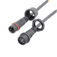 Câble d'éclairage sur mesure AHUA, faisceau de câbles moulé, connecteur étanche mâle/femelle 4 broches M16, adaptateur CC 110V 4A, IP65, prise de câble LED