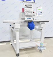 Machine à broder industrielle informatisée à 12/15 aiguilles, tête simple, vitesse de 1200 tr/min, état neuf, pour usage domestique, casquettes