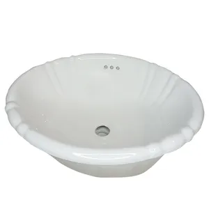 Best Quality Modern Hotel Sinks Round White Colored Bathroom Art Countertop Wash Basin