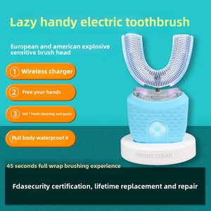 Ce/FDA thông minh hình chữ U Sonic rung bàn chải đánh răng điện Irrigator Miệng răng làm trắng thiết bị cho người lười biếng-Bán buôn - Product Image 2