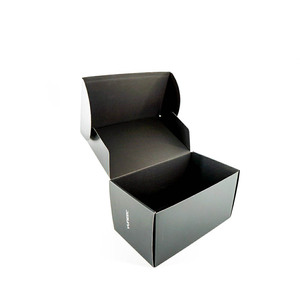 Corrugated Black Shipping Corrugated Cardboard Mailer Box Wholesalerecyclable Package Box Flat Packing