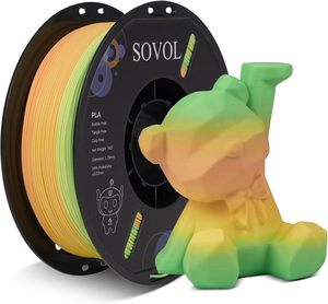 Filamento PLA Mate Tricolor de Alta Calidad al por Mayor, 1.75mm 1KG, Consumible para Impresora 3D Sovol, para Máquina de Impresión 3D FDM - Product Image 1