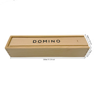 Populaire 55 pièces en bois Double neuf Dominos Set Ventes directes d'usine Jeu de société éducatif et aides pédagogiques de divertissement