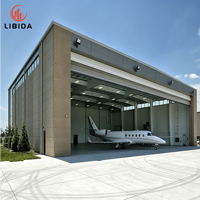 Hangar Prefabricado de Acero para Aviones, Estructura Metálica Personalizada para Mantenimiento y Almacenamiento en Aeropuertos
