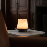 Lampe de table en marbre, lampe de chevet rechargeable moderne décorative à intensité variable au toucher pour la décoration de la maison, chambre à coucher, rechargeable