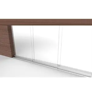 Pergola Sliding Glass Barn Door Sliding Winter Tempered Glass For Frameless Door