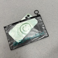 Sac à fermeture éclair étanche en PVC avec anneau de traction Emballage en plastique transparent pour coque de téléphone Sacs à zip-lock noirs givrés mats personnalisés