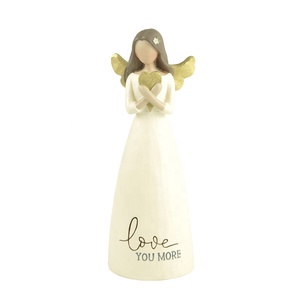 Engels kulptur "FREUND für IMMER" ANGEL MIT HERZENS tatuette für Indoor Angel Statuen - Product Image 3