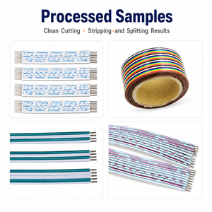 Automatic Ribbon Cable Cutting Stripping Splitting <b>Machine</b> 2-12 <b>Rows</b> Six-Wheel Drive Touch Screen for Flat Cable Processing - Product Image 3