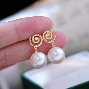 Accessoires en argent S925 pour la création de bijoux, perles de 8 à 13 mm, 22322, porte-oreilles vide pour la décoration de boucles d'oreilles en spirale anti-moustiques - Product Image 1