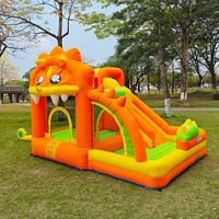 Château gonflable commercial portable avec toboggan combiné, aire de jeux gonflable pour enfants avec souffleur