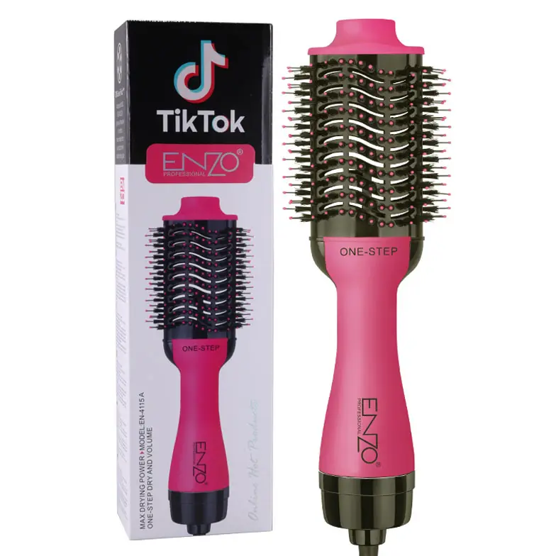 ENZO Factory Price Hot Air Brush Hair Blow Dryer Volumizing Best Professional Hair Styling Tools One Step Hair Style Brush