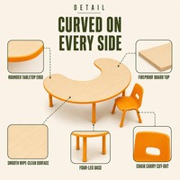 Ensemble table et chaise d'étude pour enfants, chaises en plastique robustes et écologiques, bureau pour enfants, vente en gros