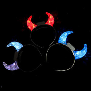 Accessoires de fête d'Halloween promotionnels, serre-tête de pub, serre-tête LED, cornes de <span class=keywords><strong>diable</strong></span> rouges en ABS, serre-tête lumineux personnalisé, serre-tête lumineux - Product Image 3