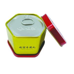 Caja de lata hexagonal estándar segura para alimentos de la UE con <span class=keywords><strong>tapa</strong></span> de fácil apertura para productos farmacéuticos - Product Image 1