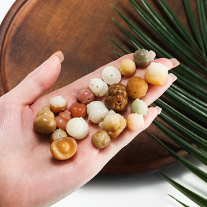Bodhi Root Carving Loose Beads Mixed Shapes Totem Pattern for <b>Bracelet</b> Making Pearlescent Treatment Jinhua Origin AC4012 - Product Image 3