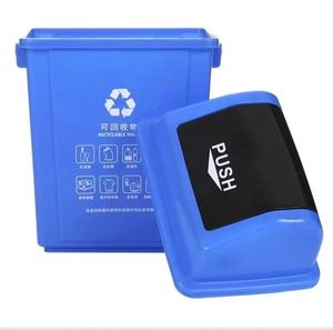 Poubelle extérieure en plastique 60L à prix de gros, bac à déchets personnalisable avec logo - Product Image 2