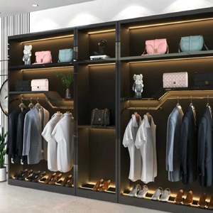 Support de vêtements moderne et élégant personnalisé pour l'affichage en magasin, à la maison, à l'hôtel, au bureau, au supermarché, dans l'appartement, le salon, le hall, fabriqué en panneau de bois - Product Image 6