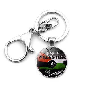 Llavero con Soporte para Monedas de Aleación con la Bandera de Palestina, Personalizado, Ecológico, Recuerdo Turístico - Product Image 1