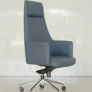 GS-G1850 Big Boss Office heavy soft PU leather Executive Office Chair modern with aluminum alloy base