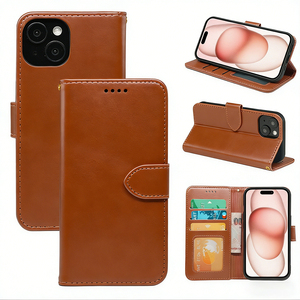 Funda de Teléfono de Alta Calidad para <span class=keywords><strong>Samsung</strong></span> Galaxy S26 Ultra A57 A37, Material PU, Color Sólido, Estilo Vintage - Product Image 2