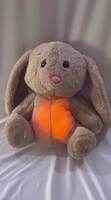 Jouets en peluche lumineux respirants, lapins apaisants, poupées kangourou mère-enfant, animaux en peluche mignons pour enfants, anti-stress, en maille