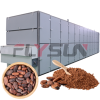 Équipement de séchage à bande maillée mobile, sécheur de fèves de cacao et de poudre de cacao, sécheur à bande maillée