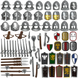V1002 V1003 V1006 Militiaman Soldier Warrior Territory Knight Kids Puzzle Assembly <b>Building</b> Block Mini Bricks Figure Plastic Toy - Product Image 1
