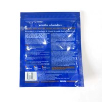 Pochette zippée personnalisée, emballage plat, sacs en mylar à fermeture à 3 côtés avec fenêtre transparente visible pour accessoires cosmétiques