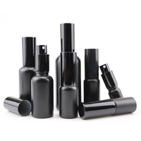 1 Unze leere farbige kosmetische Kristall Farb behälter 30 ml Öl Parfüm abgerundete farbige schwarze Flaschen 30 ml Sprüh flasche Glas
