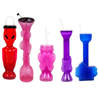 Gobelets de jardin en plastique avec couvercle et paille, verres à slush en PET, chaussons à bière en plastique