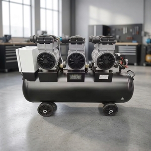 Compresseur d'air industriel silencieux, portable, refroidi par air, sans huile, de haute qualité, avec moteur et pompe, à vendre - Product Image 1