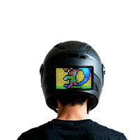 Pantalla LED para Casco de Motocicleta, Luz de Advertencia, Luz Trasera RGB para Ciclismo Nocturno, Personalizable, Pantalla LED de Alto Brillo Programable por Aplicación